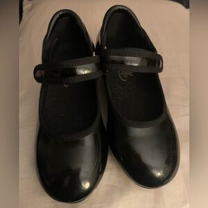stelle black tap dance (tapdance/tap-dance)  girls shoes size 10